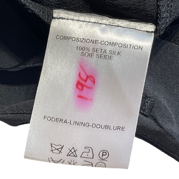 Vintage 1973 Gucci Women’s Black Silk Skirt Size 42 Pencil‎ Midi Fit And Flare ￼ - Picture 3 of 12